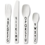 Design Letters 4-delni komplet belega otroškega jedilnega pribora Cene