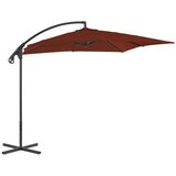  The Living Store Nihajni senčnik z jeklenim drogom 250x250 cm terakota - Previsni Senčnik, (21749858) | Shoptok.si