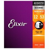 Elixir Žice za akustičnu gitaru 11052 Light, .012-.053, Nanoweb Cene