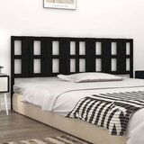  Uzglavlje za krevet crno 205 5 x 4 x 100 cm od masivne borovine | shoptok.hr