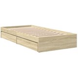 Okvir za krevet s ladicama boja hrasta 90x190 cm drveni | shoptok.hr