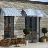 vidaXL Bistro tenda 400x120 cm modra in bela Cene