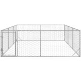 vidaXL Vanjski kavez za pse s vratima 3x4x1 m od pocinčanog čelika | shoptok.hr