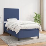  Krevet s oprugama i madracem plavi 90 x 190 cm od tkanine | shoptok.hr