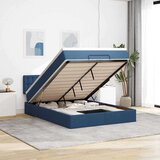  Otomanski krevet s madracem plavi 140x190cm od tkanine | shoptok.hr