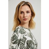 Moodo Women's T-shirt with tropical print - olive | Shoptok.si