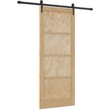  Klizna vrata ORKDAL Prirodna i crna 86 x 211 cm | shoptok.hr