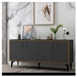 Hanah home selen - anthracite, walnut anthracitewalnut console | ePonuda.com