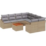  9-dijelni vrtni sofa set s jastučićima bež poli ratan akacija | shoptok.hr