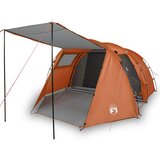  The Living Store Šotor za kampiranje za 4 osebe siv in oranžen vodoodporen - Šotor Za Kampiranje, (21486799) | Shoptok.si