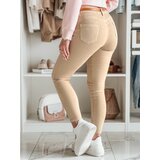 DStreet Spodnie damskie jeansowe CLARET z paskiem w zestawie jasnobeżowe UY2440 | shoptok.hr
