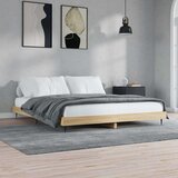 vidaXL Posteljni okvir sonoma hrast 200x200 cm inženirski les | Shoptok.si
