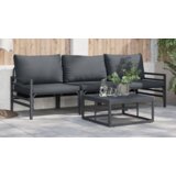 vidaXL Vrtna sedežna garnitura 3 pcs Antracitna Jeklo | Shoptok.si