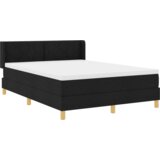  Postelja z vzmetnico Črna in bela in črna 160 x 200 cm blago, (5000124147) | Shoptok.si