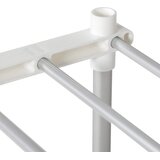 Cijevna polica s pohranom Bijelo 42,5 x 27 x 91,5 cm Aluminij | shoptok.hr