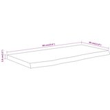  Zidna polica 60x30x3,8 cm pravokutna bagremovo drvo živi rub | shoptok.hr