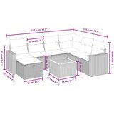  8-dijelni set vrtnih sofa s jastucima bež od poliratana | shoptok.hr