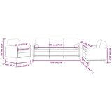  3-dijelni set sofa s jastucima smeđi baršunasti | shoptok.hr