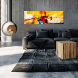  Slika - Crazy Serpentines (1 Part) Orange Narrow 150x50 | shoptok.hr