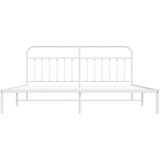  Metalni okvir za krevet s uzglavljem bijeli 193x203 cm | shoptok.hr