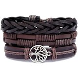 IZMAEL Muške narukvice Silver Tree of Life - Smeđa | shoptok.hr