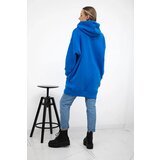 Kesi Insulated sweatshirt with embroidered inscription oversize mauve blue | shoptok.hr