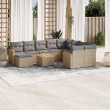  11-dijelni set vrtnih sofa s jastucima bež od poliratana | shoptok.hr
