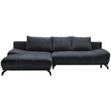 Hom`in KOTNA SEDEŽNA GARNITURA, šenilja temno modra | Shoptok.si