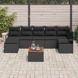  Sjedeća garnitura za vrt 8 kom. Crna poliratan 55 x 55 x 37 cm | shoptok.hr