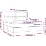  Box spring postelja z vzmetnico temno rjava 180x200 cm blago, (20899847) | Shoptok.si