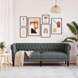  Kavč Temno siva 201,5 x 74,5 x 74,5 cm Poliester, (5000138088) | Shoptok.si