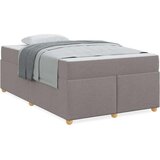 vidaXL Konstrukcija postelje z vzmetnico Taupe 120 x 200 cm blago | Shoptok.si