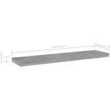 Police za knjige 4 kom siva boja betona 40x10x1,5 cm drvene | Eponuda.com