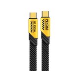 WEKOME WDC-192 Kabl 3.1 USB tip C M/M 1m, za Superbrzo punjenje 100W/480Mbps, flat-crno-žuti | Eponuda.com