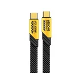 WDC-192 Kabl 3.1 USB tip C M/M 1m, za Superbrzo punjenje 100W/480Mbps, flat-crno-žuti