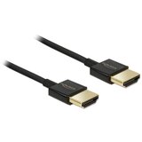 Delock hdmi kabel z mrežno povezavo 1,5m črn high speed 3D 4K slim 84772 | Shoptok.si
