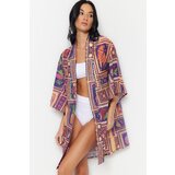 Trendyol Tropical Pattern Mini Woven 100% Cotton Kimono & Kaftan Cene