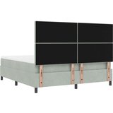 Box Spring Krevet s Madracem i Klupom Svijetlo Siva 180x200 cm Baršun | shoptok.hr
