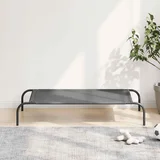vidaXL dvignjena pasja postelja siva 110x65x20 cm tekstilen in jeklo