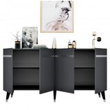 Woody Fashion Komoda Defne Anthracite Silver | ePonuda.com