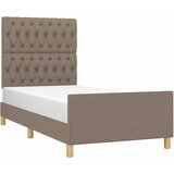  Okvir za krevet bez madraca smeđesivi 100 x 200 cm od tkanine | shoptok.hr
