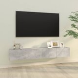The Living Store TV omarica 2 kosa betonsko siva 100x30x30 cm konstruiran les - Stenska TV Omarica, (21374791) Cene