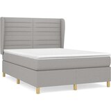  Krevet box spring s madracem svjetlosivi 140x200 cm od tkanine | shoptok.hr