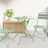 vidaXL Sklopivi Vrtni Stol Svijetla Zelena 55x55x73 cm Čelik | shoptok.hr