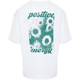 Trendyol White Men's Oversize/Wide Cut Crew Neck Flower Printed 100% Cotton T-Shirt Cene