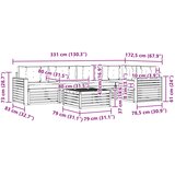  Set vanjskih sofa 6 kom. Prirodna i antracit | shoptok.hr