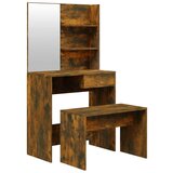  The Living Store Toaletna mizica komplet dimljeni hrast 74,5x40x141 cm - Komplet Toaletnih Mizic, (21500564) | Shoptok.si
