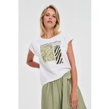 Marisse Cotton Blouse With Print, White | shoptok.hr