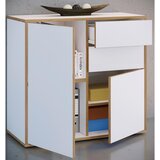 MID.YOU Komoda Salia B80, Bela, Barva Hrasta | Shoptok.si