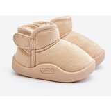 Kesi Beige children's snow boots lined with fur, Benigna Cene